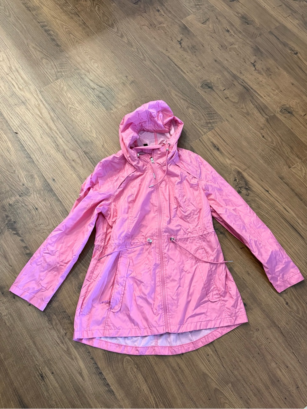 Pink Hooded Rain Jacket